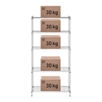  Regał magazynowy druciany ażurowy kolor szary 180x90x35cm do 150kg - zdj. dodatkowe 2