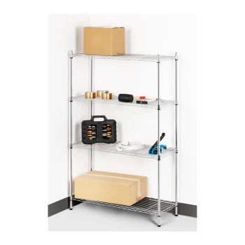 Regał magazynowy druciany ażurowy chromowany 137x90x35cm do 120kg - zdj. dodatkowe 6