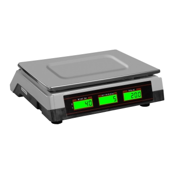  Waga sklepowa kontrolna 339x233mm zasilacz + akumulator 40kg / 2g - biała - zdj. dodatkowe 3