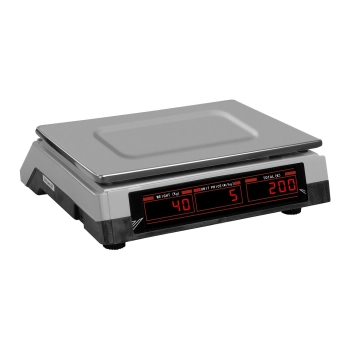  Waga sklepowa kontrolna 330x240mm zasilacz + akumulator 40kg / 2g - biała - zdj. dodatkowe 3