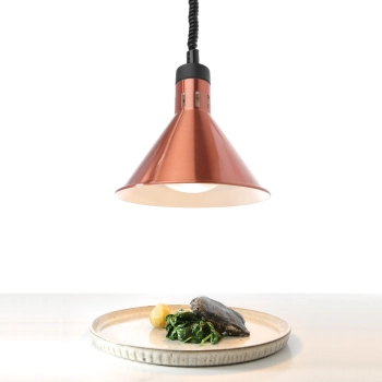  Lampa do podgrzewania potraw - wisząca stożkowa miedziana 250W - zdj. dodatkowe 2