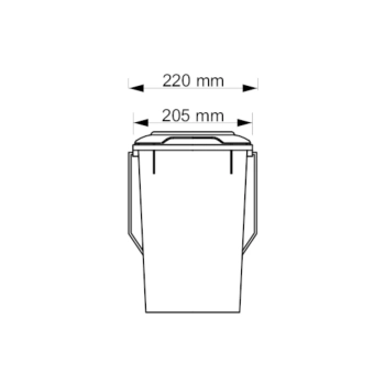  Kosz pojemnik do segregacji sortowania śmieci i odpadków - zielony 10L - zdj. dodatkowe 3
