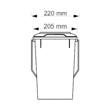  Kosz pojemnik do segregacji sortowania śmieci i odpadków - niebieski 10L - zdj. dodatkowe 4