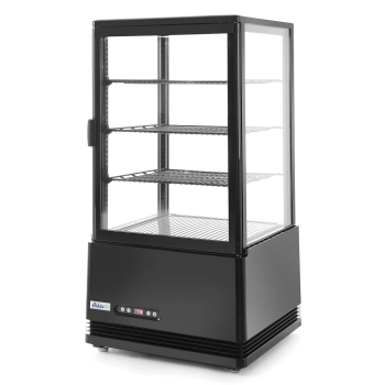  Witryna chłodnicza cukiernicza 3 półki 68L LED - czarna - zdj. dodatkowe 1