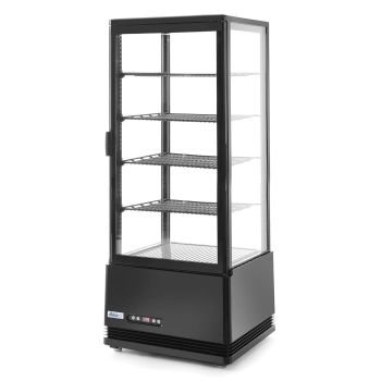  Witryna chłodnicza cukiernicza 4 półki 98L LED - czarna - zdj. dodatkowe 1