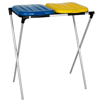  Stojak uchwyt na worki 120L na śmieci do segregacji - 2 rodzaje odpadków - zdj. dodatkowe 1