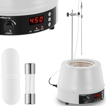 Płaszcz grzewczy laboratoryjny z mieszadłem magnetycznym + statyw 1600 obr./min 450deg;C