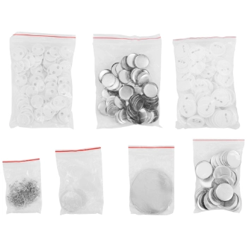  Maszynka do przypinek buttonów pinów zestaw 200 szt. śr. 25/58 mm czarna - zdj. dodatkowe 2