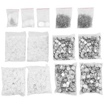  Maszynka do przypinek buttonów pinów zestaw 2000 szt. śr. 25/32 mm czerwona - zdj. dodatkowe 2