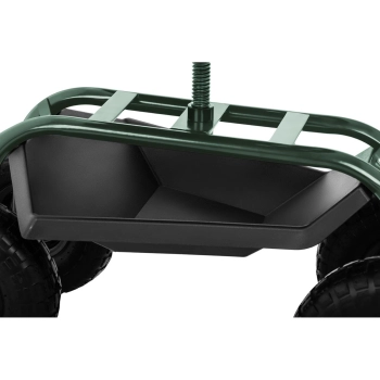  Siedzisko na kółkach do prac ogrodowych zbioru truskawek z półką do 150 kg zielony - zdj. dodatkowe 3