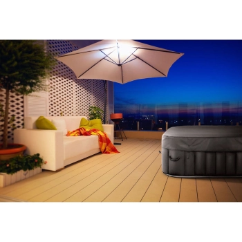  Jacuzzi ogrodowe dmuchane z masażem 4 osobowe 42C 600 l czarno-białe - zdj. dodatkowe 7