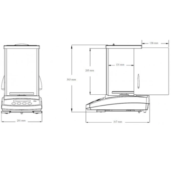  Waga laboratoryjna analityczna z legalizacją M precyzyjna LCD PR 120g / 0.1mg - OHAUS PR124M - zdj. dodatkowe 8
