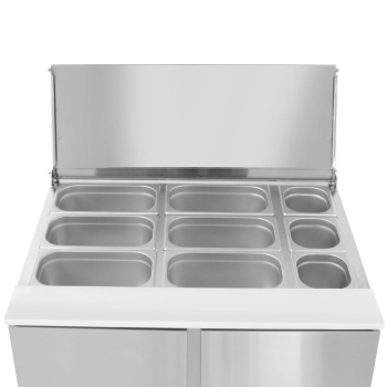  Stół chłodniczy sałatkowy 2-drzwiowy z pokrywą uchylną na 2x GN1/1 3x GN1/6 247 l - Hendi 236161 - zdj. dodatkowe 1