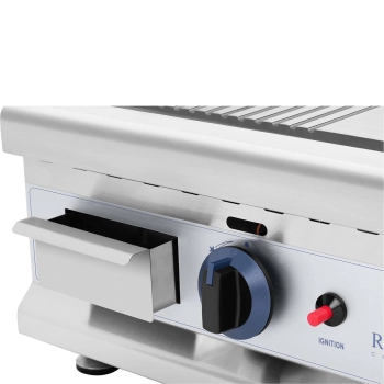  Grill gazowy podwójny gładki ryflowany nierdzewny na gaz ziemny 2x 3.1 kW 0.02 bar 60 x 40 cm - zdj. dodatkowe 2