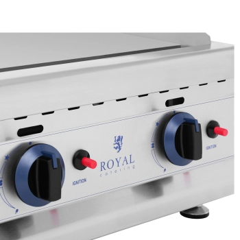  Grill gazowy podwójny gładki ryflowany nierdzewny na gaz ziemny 2x 3.1 kW 0.02 bar 60 x 40 cm - zdj. dodatkowe 3