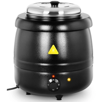  Kociołek termos do zupy elektryczny ze stali nierdzewnej cool-touch 400 W 10 l 35-80C czarny - zdj. dodatkowe 1