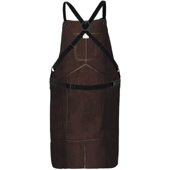  Fartuch spawalniczy ochronny skórzany rozmiar XL - brązowy - zdj. dodatkowe 4