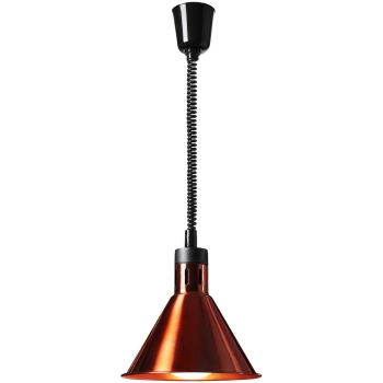  Lampa grzewcza do potraw na podczerwień IR wisząca miedziana śr. 27 cm 250 W - zdj. dodatkowe 1
