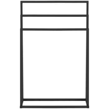  Stojak wieszak na 3 ręczniki wolnostojący podłogowy STAL 55 x 21.5 x 84 cm ciemnoszary - zdj. dodatkowe 5