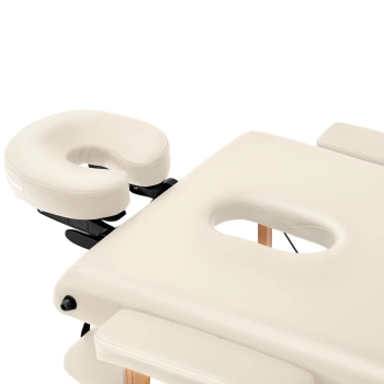  Stół łóżko do masażu drewniane przenośne składane Toulouse Beige do 227 kg beżowe - zdj. dodatkowe 2