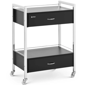  Wózek pomocnik kosmetyczny fryzjerski 2 szuflady 2 półki 62 x 38 x 86.5 cm czarny - zdj. dodatkowe 1