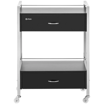  Wózek pomocnik kosmetyczny fryzjerski 2 szuflady 2 półki 62 x 38 x 86.5 cm czarny - zdj. dodatkowe 4