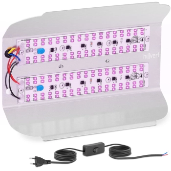  Lampa do wzrostu uprawy roślin pełne spektrum 25 x 17 cm 136 LED 100 W srebrna - zdj. dodatkowe 1