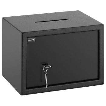  Sejf depozytowy z wrzutnią zamykany na klucz stalowy 25x25x35 cm - zdj. dodatkowe 1