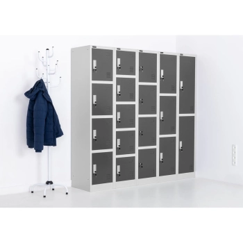  Szafa skrytka socjalna ubraniowa metalowa z zamkami na klucz 2-drzwiowa - zdj. dodatkowe 6