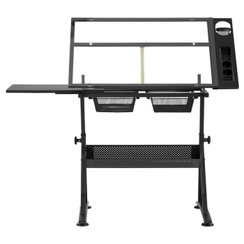  Biurko stół kreślarski szklany z szufladami do rysowania szkicowania 120x60 cm - zdj. dodatkowe 1