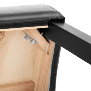  Krzesło tapicerowane do jadalni salonu EKOSKÓRA 2 szt. CZARNE - zdj. dodatkowe 3