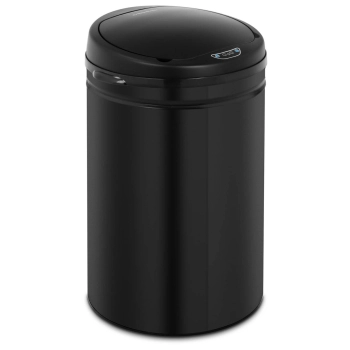  Kosz na śmieci automatyczny bezdotykowy z pojemnikiem i czujnikiem ruchu zasięg 30 cm 30 l CZARNY - zdj. dodatkowe 1