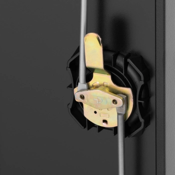  Szafa biurowa metalowa na dokumenty 4 półki z drzwiami uchylnymi wys. 180 cm ANTRACYTOWA - zdj. dodatkowe 2