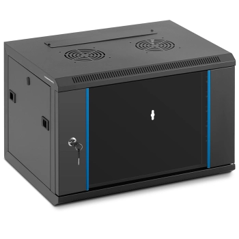  Szafa RACK serwerowa instalacyjna wisząca 19'' 6U IP20 do 60 kg 54x40x35 cm CZARNA - zdj. dodatkowe 1