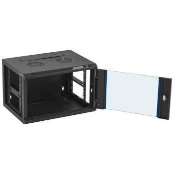  Szafa RACK serwerowa instalacyjna wisząca 19'' 6U IP20 do 60 kg 54x40x35 cm CZARNA - zdj. dodatkowe 5