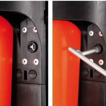  Kosz kubeł uliczny miejski na słupek lub ścianę URBAN BIN 50L - czarny - zdj. dodatkowe 4