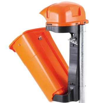  Kosz kubeł uliczny miejski na słupek lub ścianę URBAN BIN 50L - czarny - zdj. dodatkowe 5