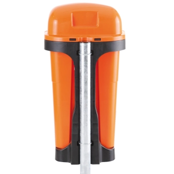  Kosz kubeł uliczny miejski na słupek lub ścianę URBAN BIN 50L - czarny - zdj. dodatkowe 6