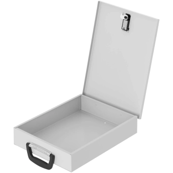  Sejf kasetka metalowa na dokumenty z zamkiem szyfrowym 355 x 255 x 70 mm DIN A6 - zdj. dodatkowe 2