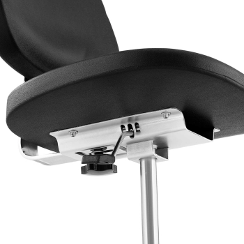  Krzesło robocze warsztatowe z oparciem CHROM do 120 kg 450-585 mm czarne - zdj. dodatkowe 3