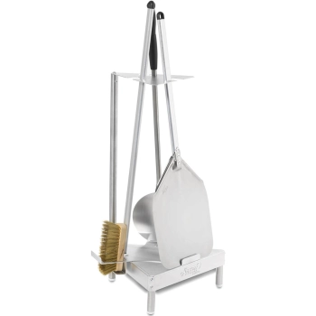  Zestaw akcesoriów narzędzi do pizzy 2 łopaty szczotka stojak 90 cm 4 el. - zdj. dodatkowe 1