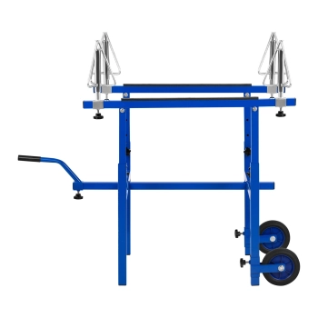  Stojak lakierniczy do felg 4 obrotowe uchwyty 2 kółka rączka - zdj. dodatkowe 1