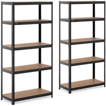  Regał magazynowy metalowy 5 półek 875 kg 90 x 40 x 180 cm szaroniebieski 2 szt. - zdj. dodatkowe 1