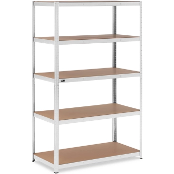  Regał magazynowy metalowy 5 półek 750 kg 120 x 60 x 197 cm szary - zdj. dodatkowe 1