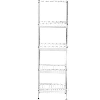  Regał druciany metalowy do magazynu garderoby 5 koszy 45 x 35 x 152 cm do 100 kg - zdj. dodatkowe 4