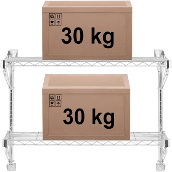  Półka druciana ścienna podwójna do 60 kg 90 x 35 x 60 cm - zdj. dodatkowe 6