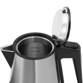  Hotelowy zestaw powitalny czajnik elektryczny z tacą 1,2 l 1800 W srebrny - zdj. dodatkowe 2