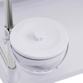  Wózek medyczny zabiegowy laboratoryjny 2 półki 2 szuflady kosz - zdj. dodatkowe 2