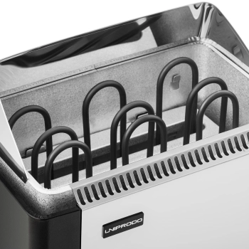  Piec do sauny elektryczny z wbudowanym sterowaniem 3-6 m3 do 110C 400 V 4.5 kW srebrno-czarny - zdj. dodatkowe 5