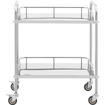  Wózek laboratoryjny zabiegowy STAL 2 półki 2 uchwyty 71 x 42 x 86 cm - zdj. dodatkowe 1